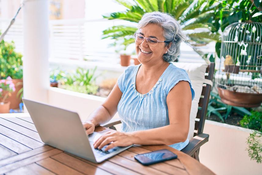 Woman learning about diabetes