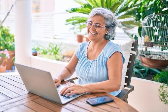 Woman learning about diabetes